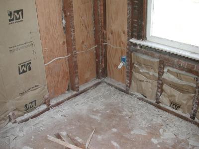 No baseboards