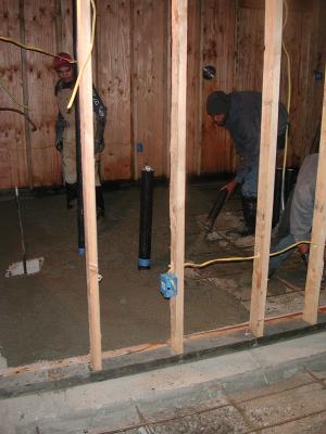 Pouring the slab