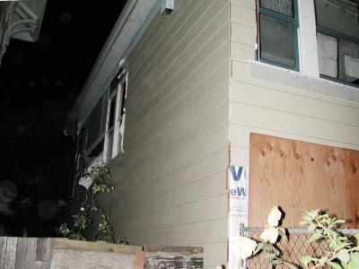 south wall with siding